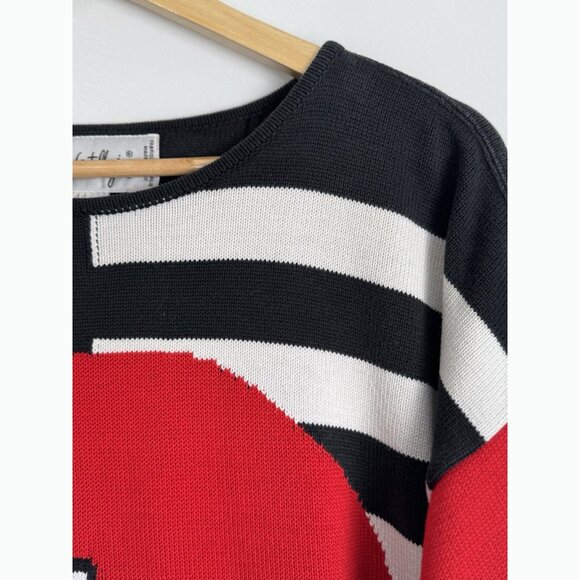 JC de Castelbajac RARE Vintage Snoopy Peanuts Sweater Red Size 44 EU US 12 - Picture 7 of 12